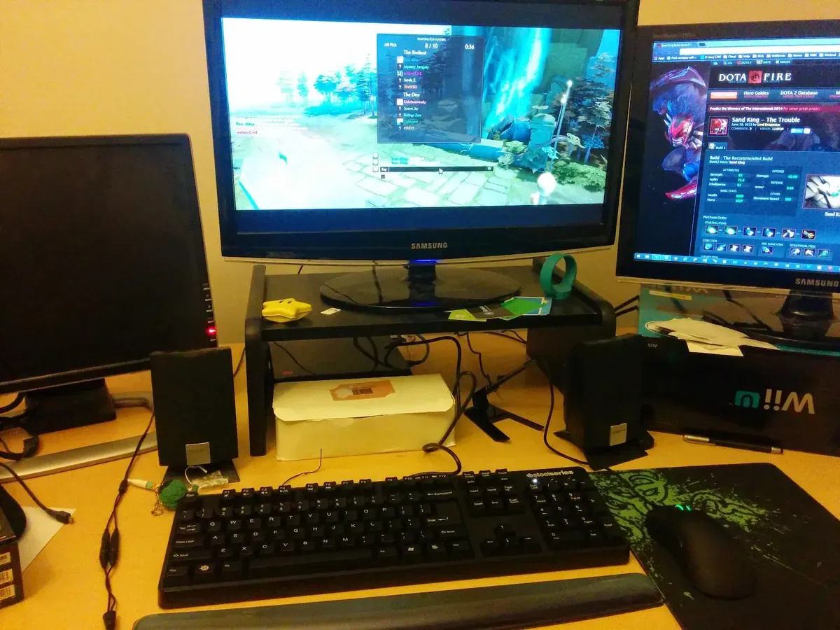 The gaming setup circa last decade